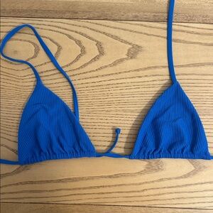 Frankie’s bikinis Blue Triangle Bikini Top
